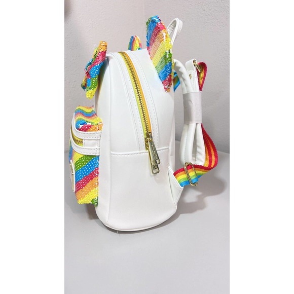Loungefly Disney Sequin Rainbow Minnie Mouse Mini Backpack and Wallet Set